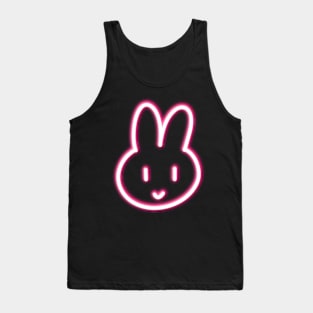 Glowing Cute Bunny Pink Neon Tank Top